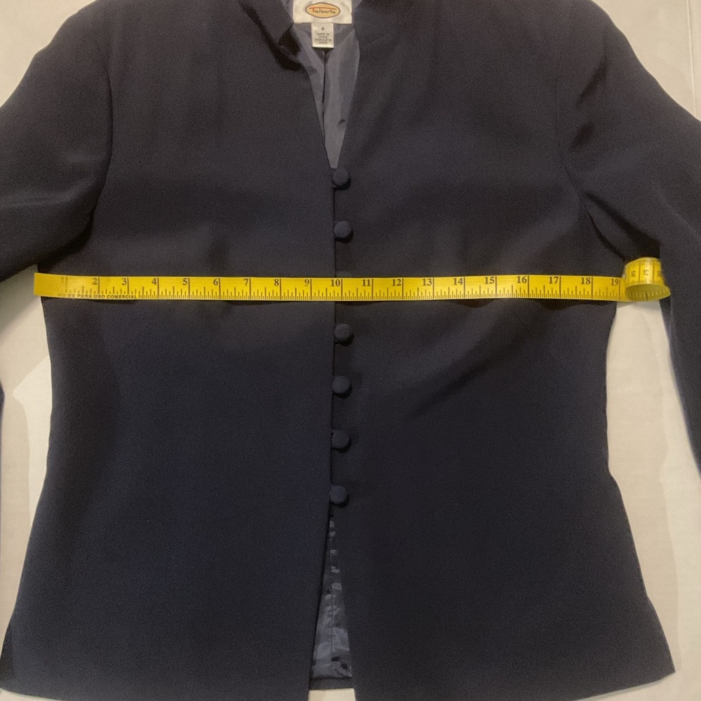 Talbots Pure Silk Dark Blue Silk‎ Blazer - Picture 4 of 11